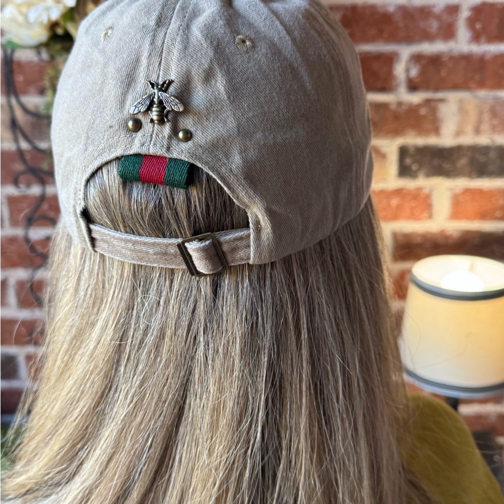 Brand New Traditional Monogram Gucci Upcycled Ball Cap - Picture 5 of 6